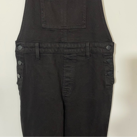 J BRAND JULES OVERALLS JEAN DUNGAREES BLACK BOYFRIEND STRAIGHT LEG RETRO DENIM M - Picture 12 of 16